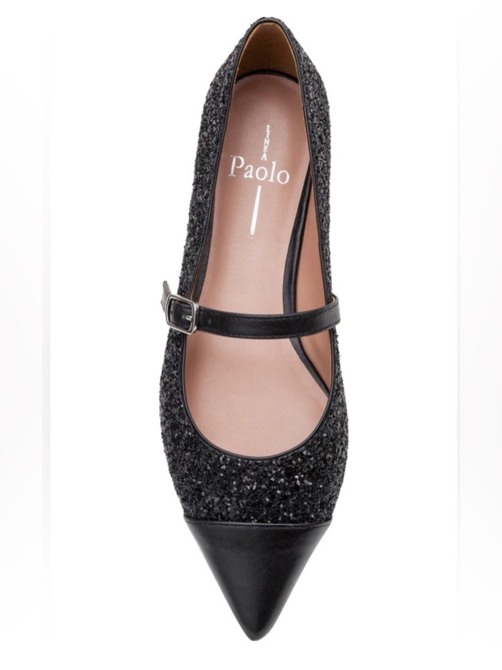 Paolo $120msrp NIARA FLAT 6.5 NEW IN BOX Glitter Pointed Mary Jane